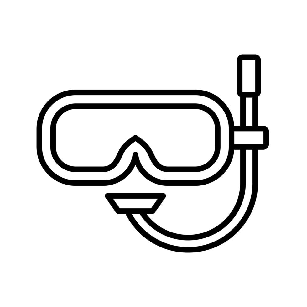 icona di maschera subacquea vettore