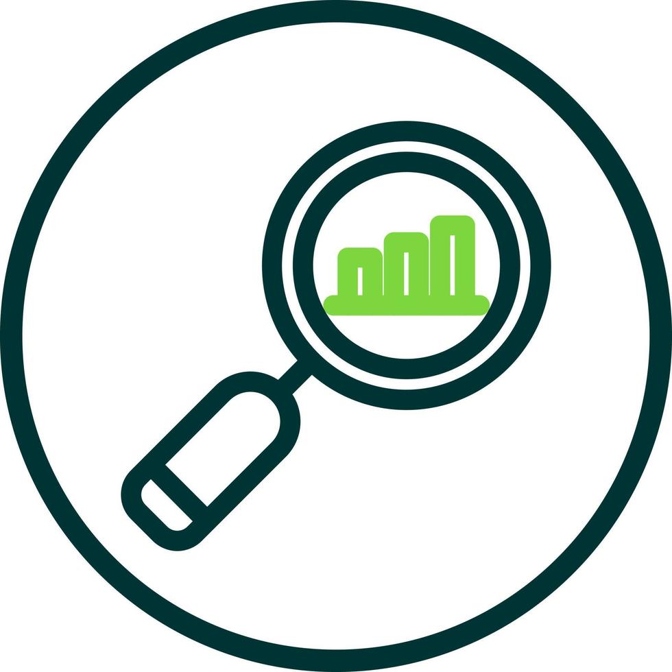 ricerca statistica vettore icona design