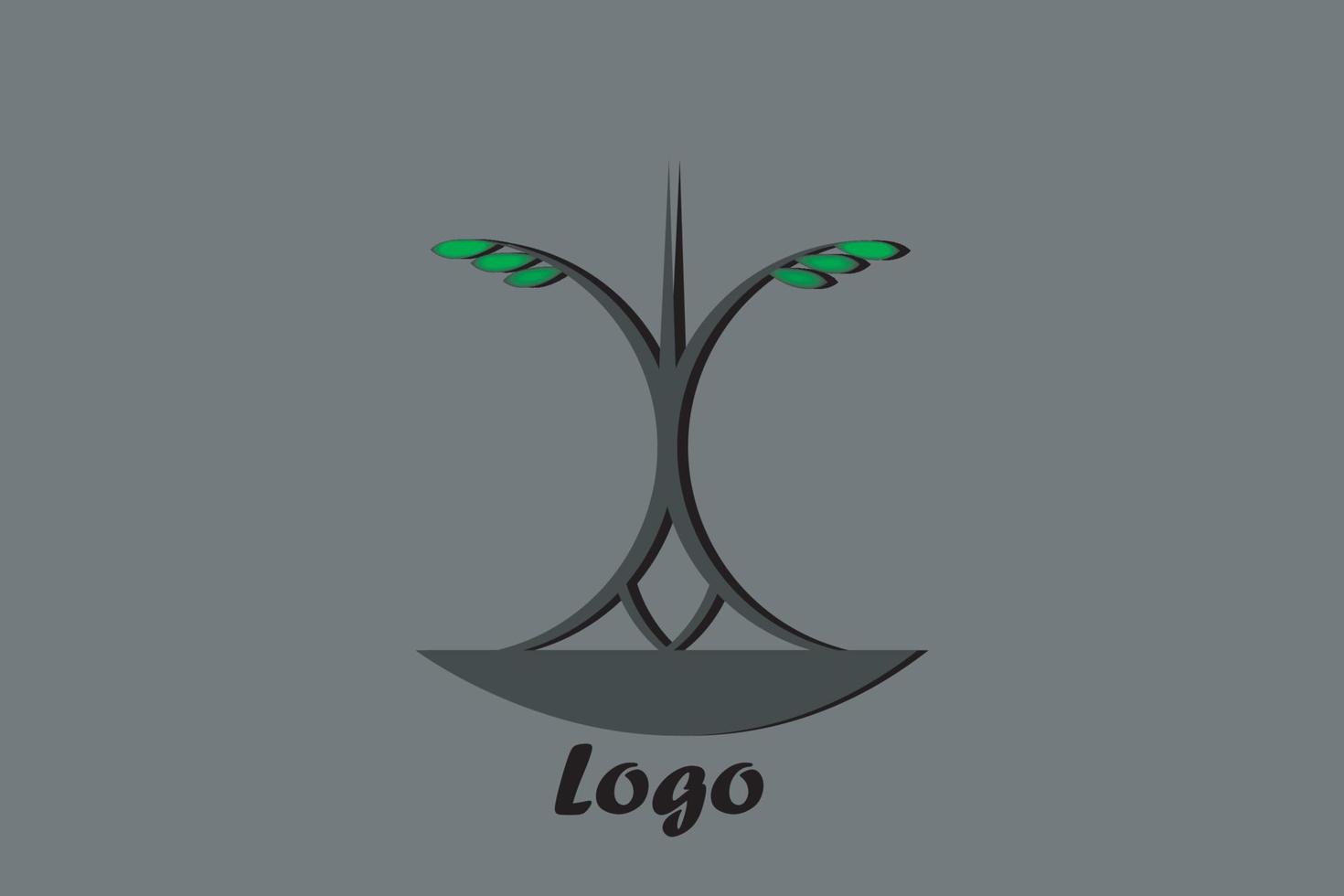 verde albero logo design 2023 vettore