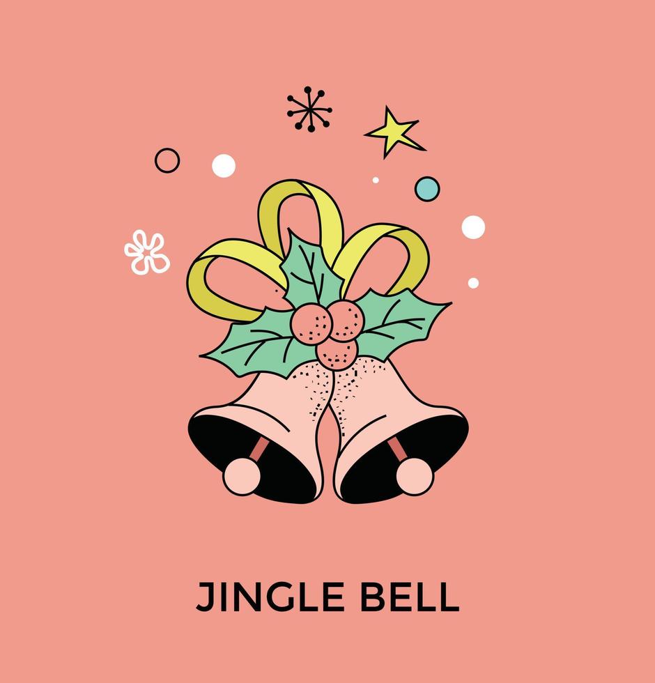 jingle bell alla moda vettore