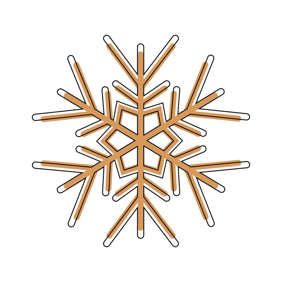 vettore illustrazione di fiocco di neve