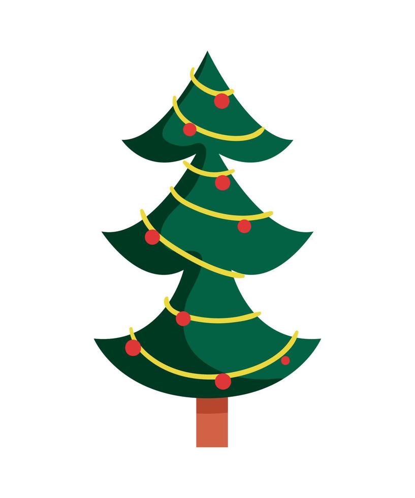 geometria Natale albero nel piatto stile vettore
