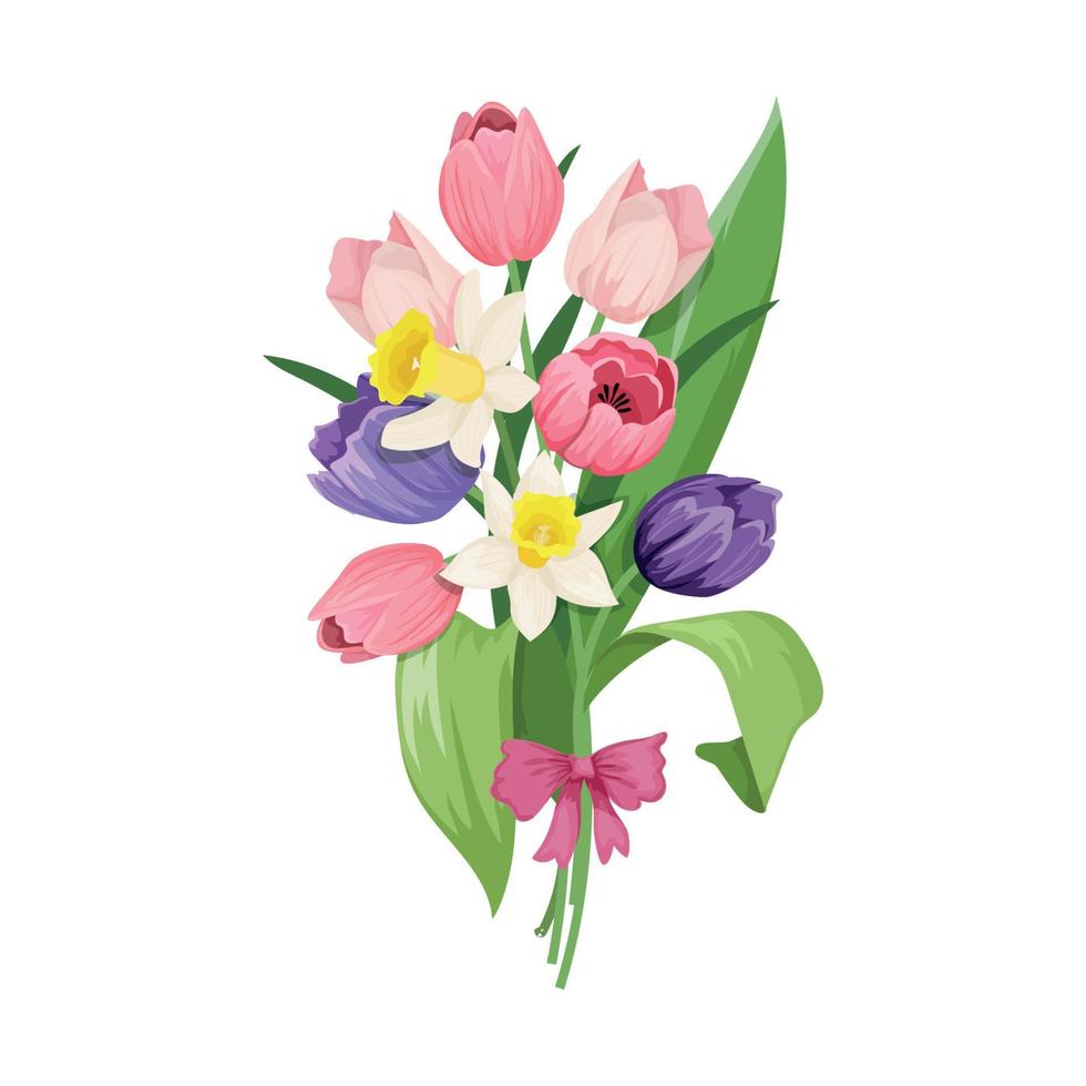 vettore illustrazione di mazzo di fiore