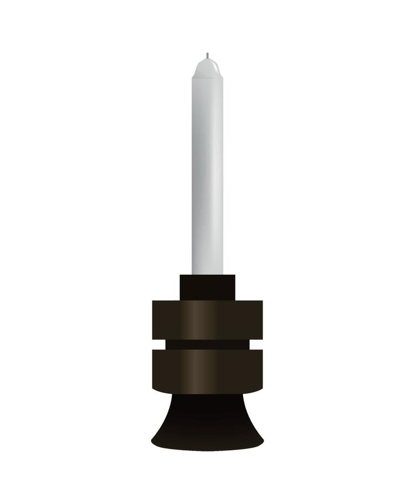 vettore illustrazione di candela e candeliere