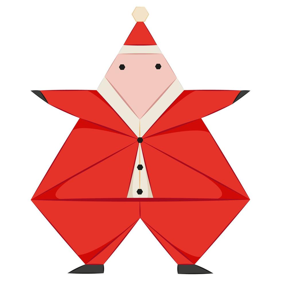 origami Santa Claus vettore