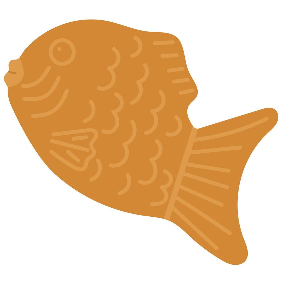 taiyaki - giapponese a forma di pesce torta.giapponese strada cibo dolce. vettore