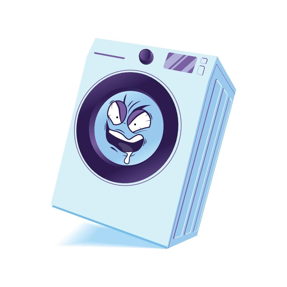 vettore di lavaggio macchina cartone animato personaggio