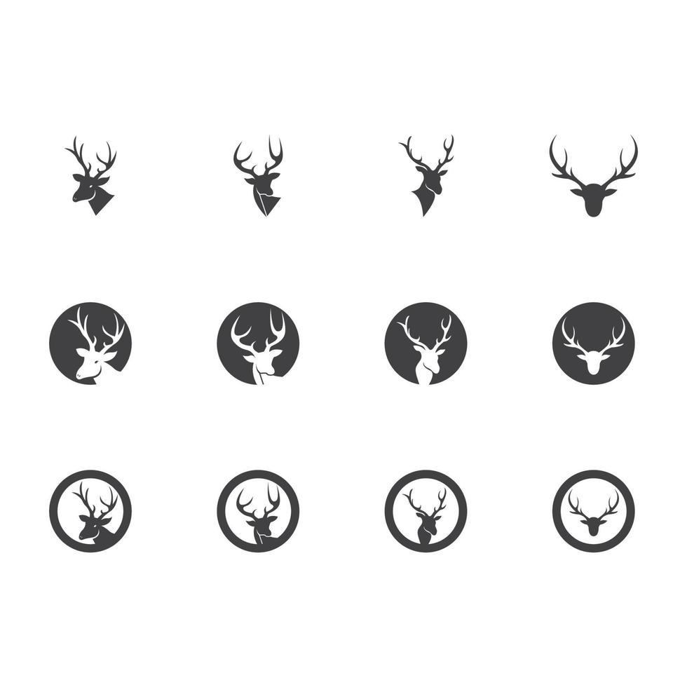disegno dell'illustrazione dell'icona di vettore dei cervi