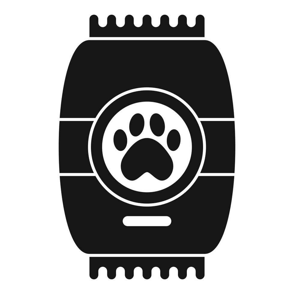 pacchetto cane cibo icona semplice vettore. animale domestico alimentazione vettore