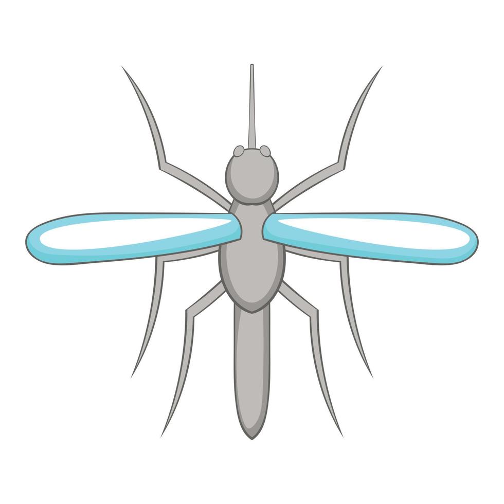 zanzara icona, cartone animato stile vettore