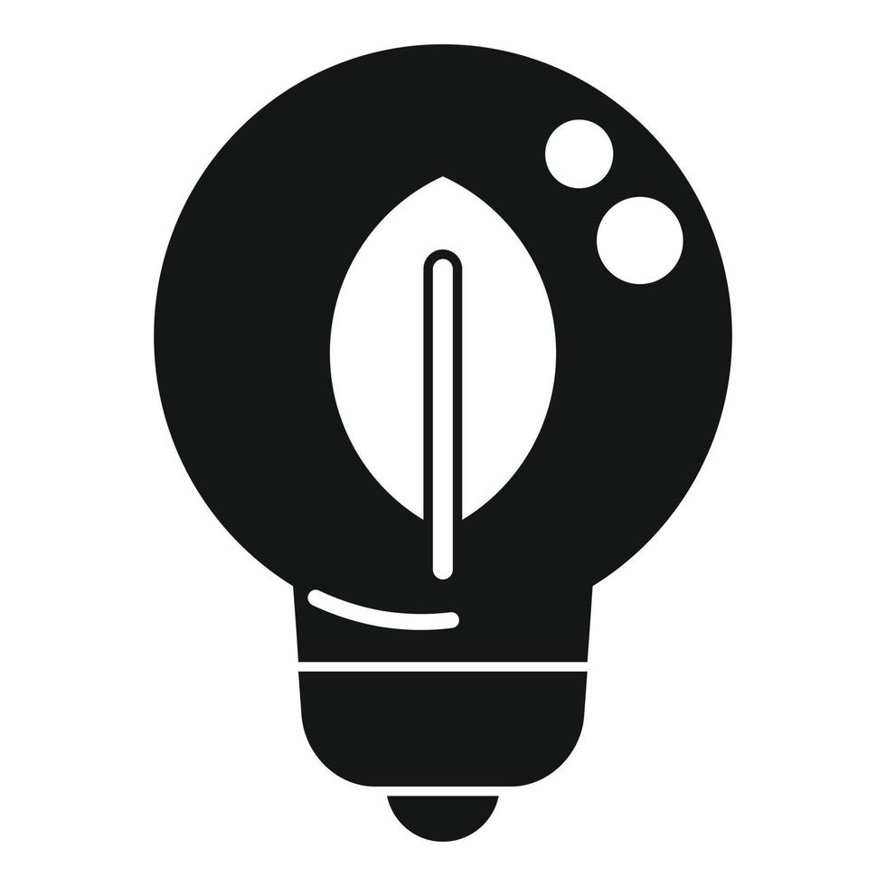 eco foglia lampadina icona semplice vettore. energia pulito vettore