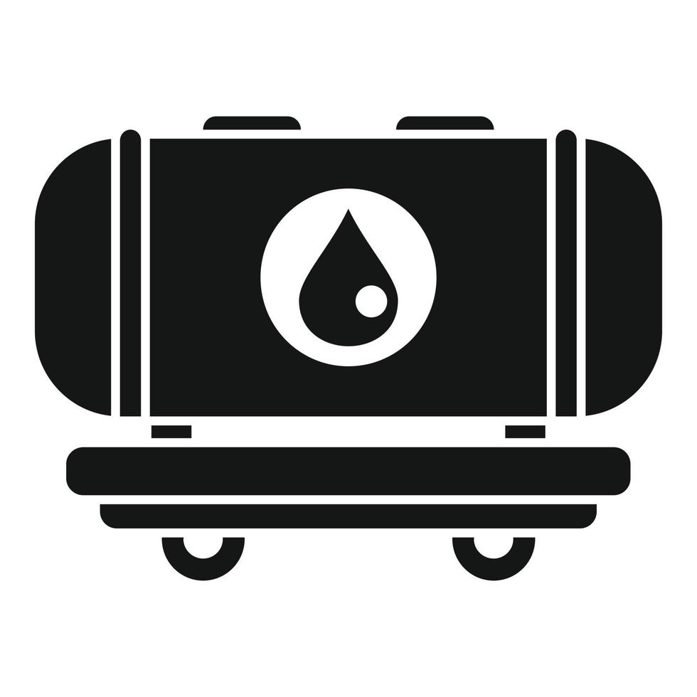 benzina treno serbatoio icona semplice vettore. fabbrica effetto vettore