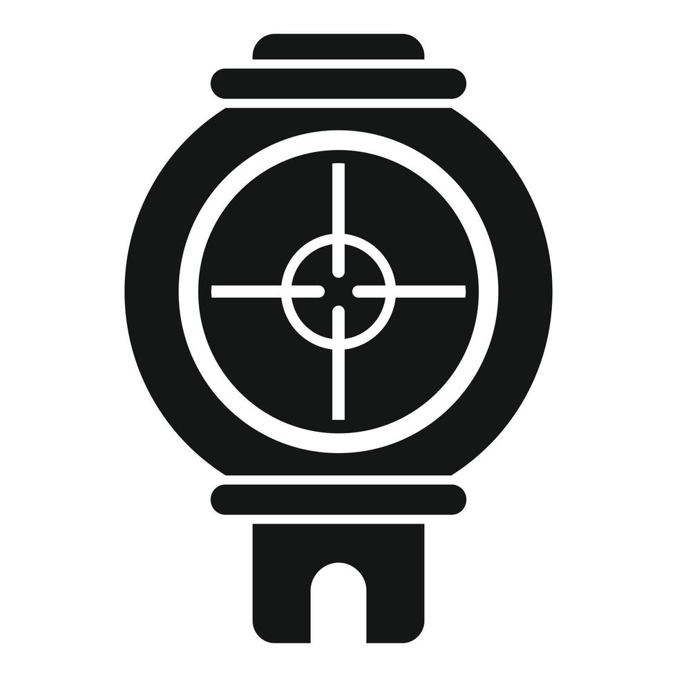 scopo icona semplice vettore. fucile pistola vettore