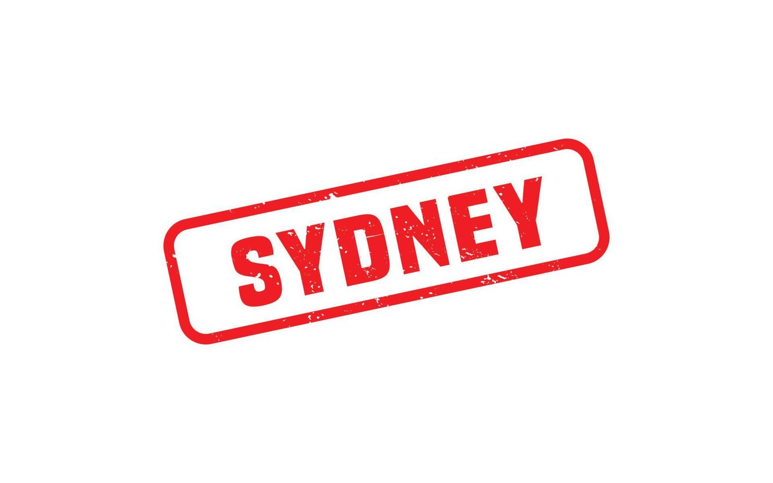 sydney Australia gomma da cancellare francobollo con grunge stile su bianca sfondo vettore