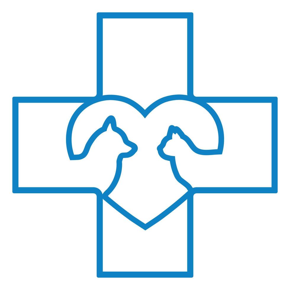 illustrazione di il logo di un' veterinario clinica. vettore