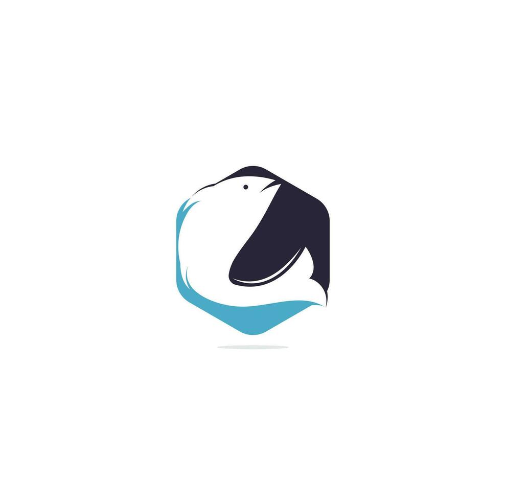 pesce vettore logo design. pesca logo concetto.