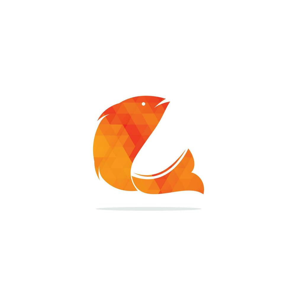 pesce vettore logo design. pesca logo concetto.