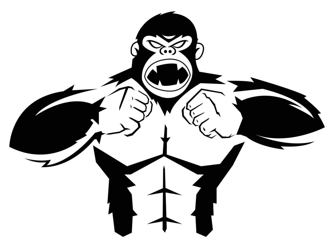illustrazione vettoriale di gorilla