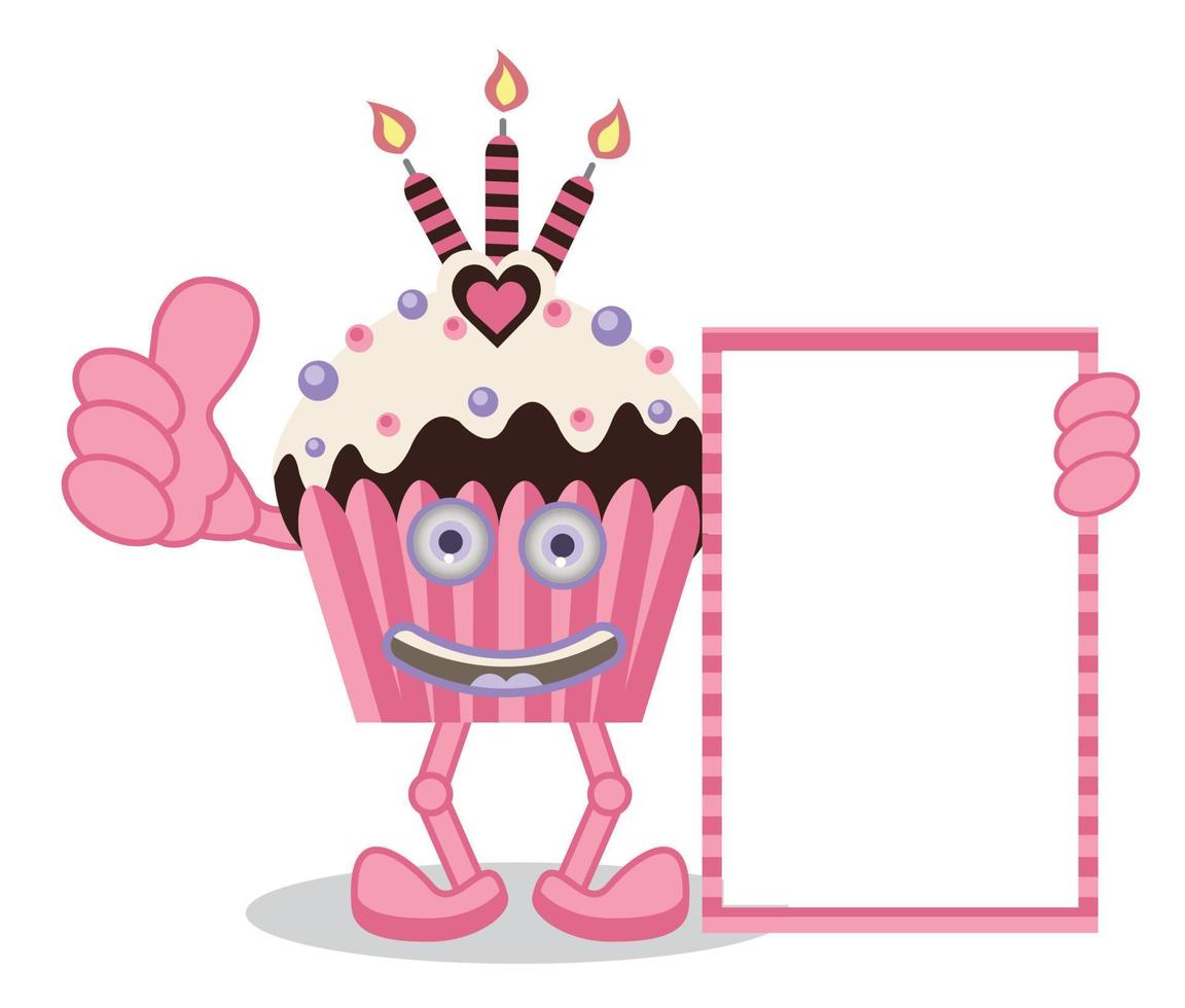 Cupcake bandiera illustrazione vettore