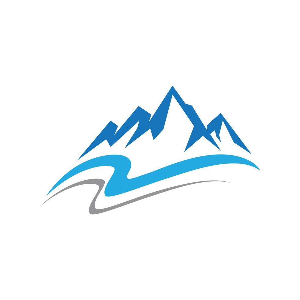 logo icona di montagna vettore