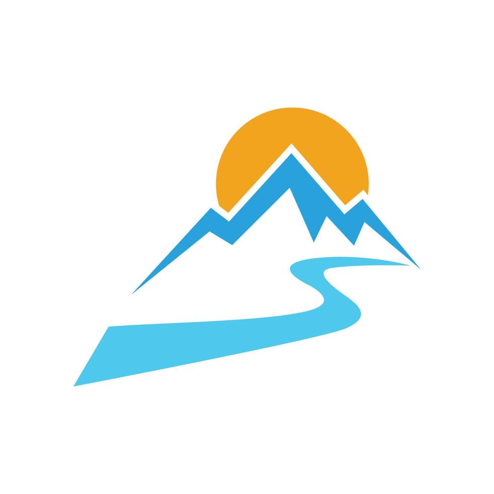 logo icona di montagna vettore