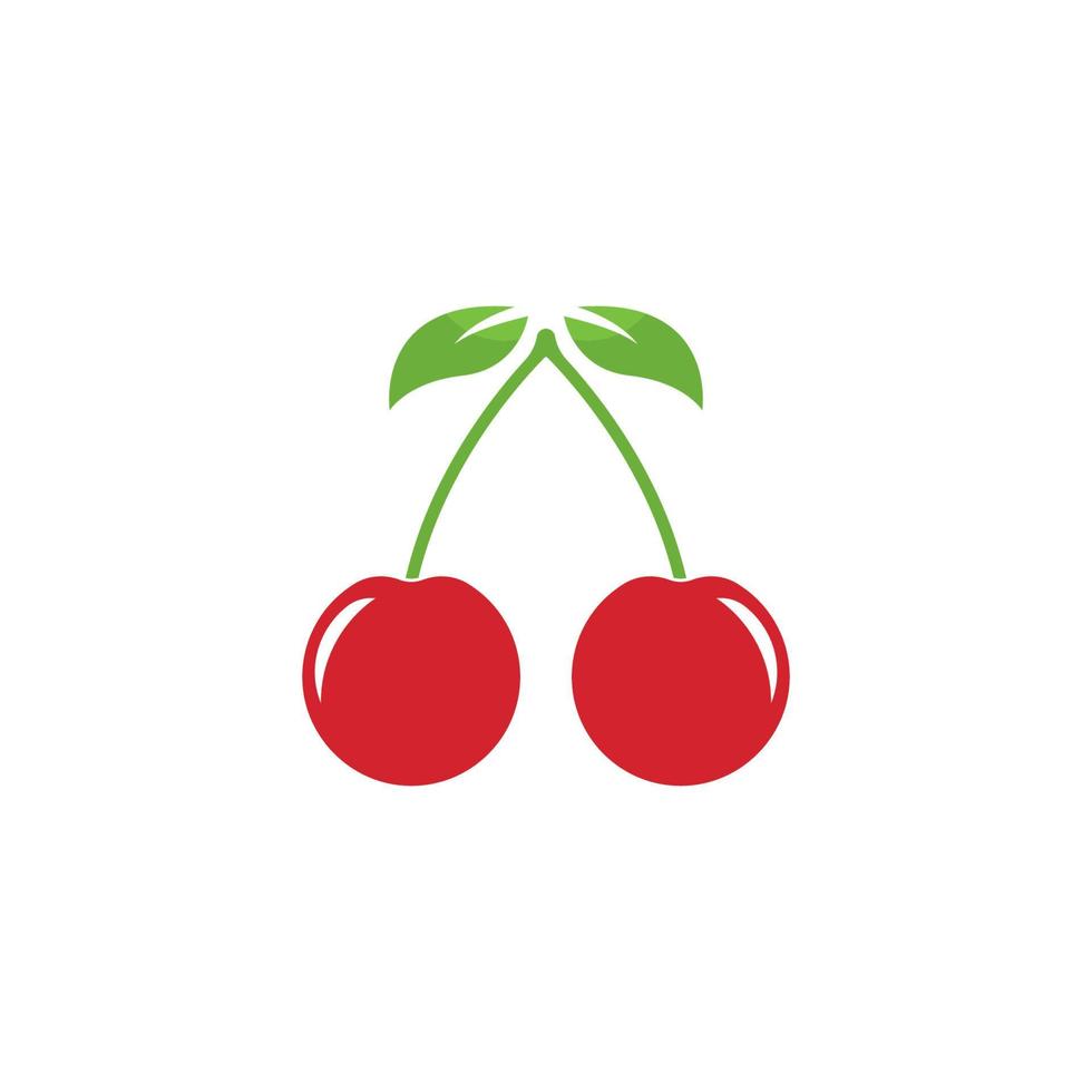 ciliegia logo vettore icona