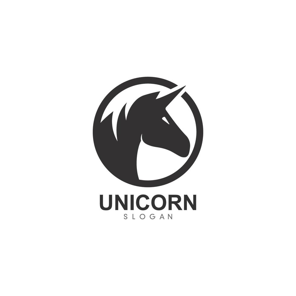 unicorno logo modello vettore icona illustrazione