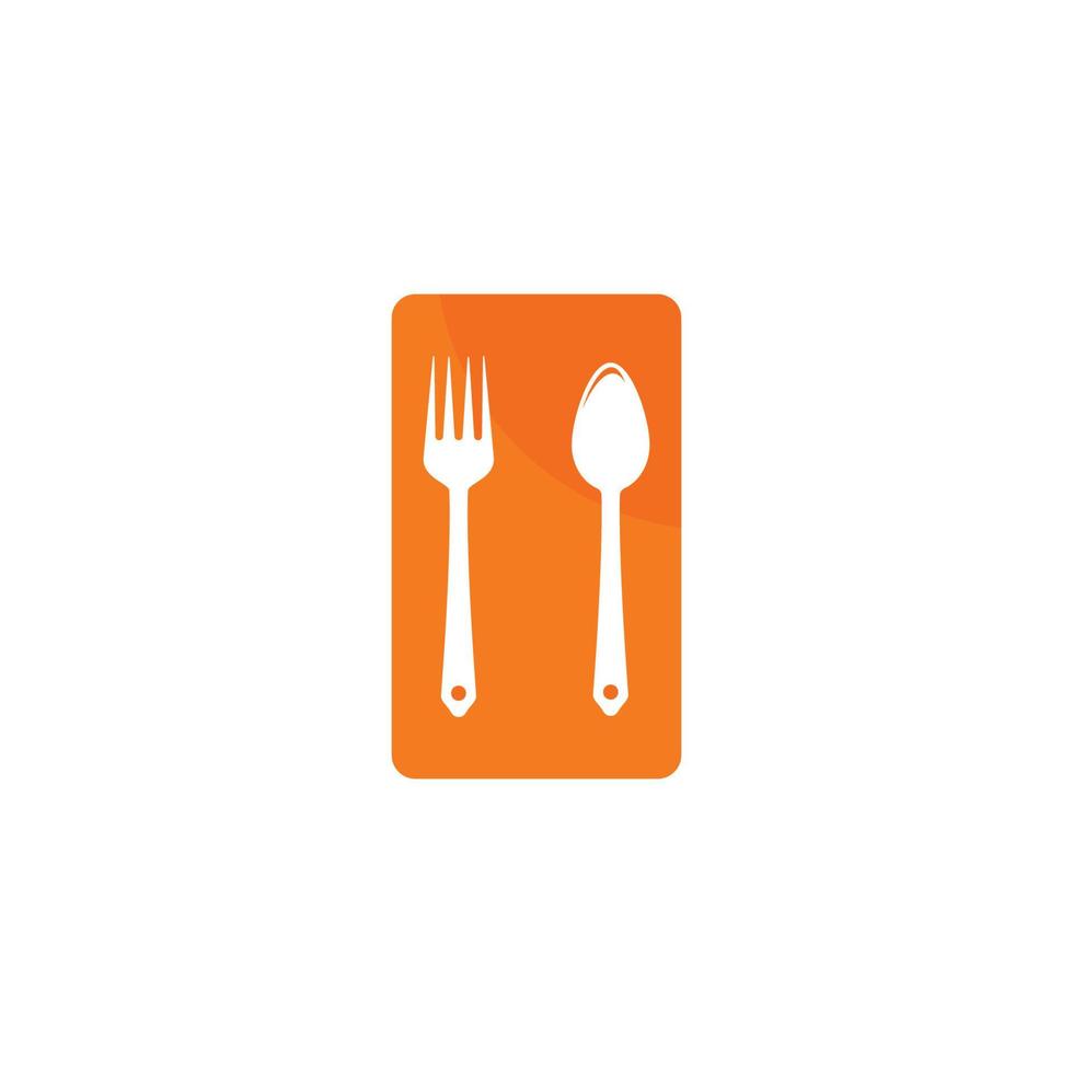 forchetta e cucchiaio logo modello vettore icona illustrazione