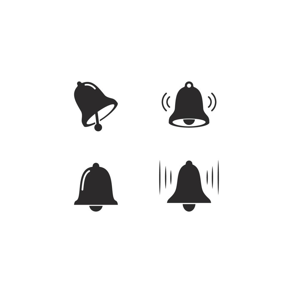 vettore allarme campana logo icona modello vettore illustrazione