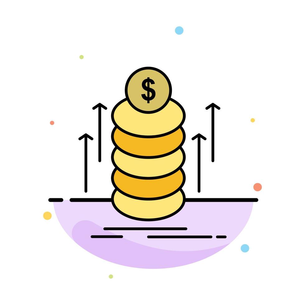 i soldi fascio trasferimento monete astratto piatto colore icona modello vettore