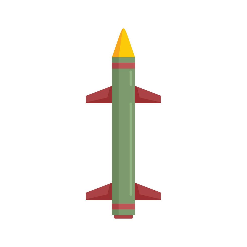 missile arma icona piatto isolato vettore
