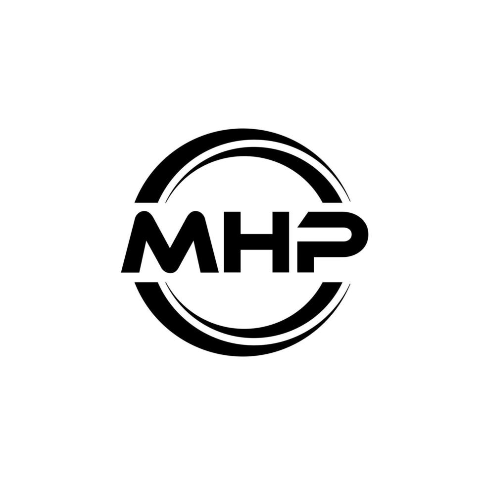 mhp lettera logo design nel illustrazione. vettore logo, calligrafia disegni per logo, manifesto, invito, eccetera.