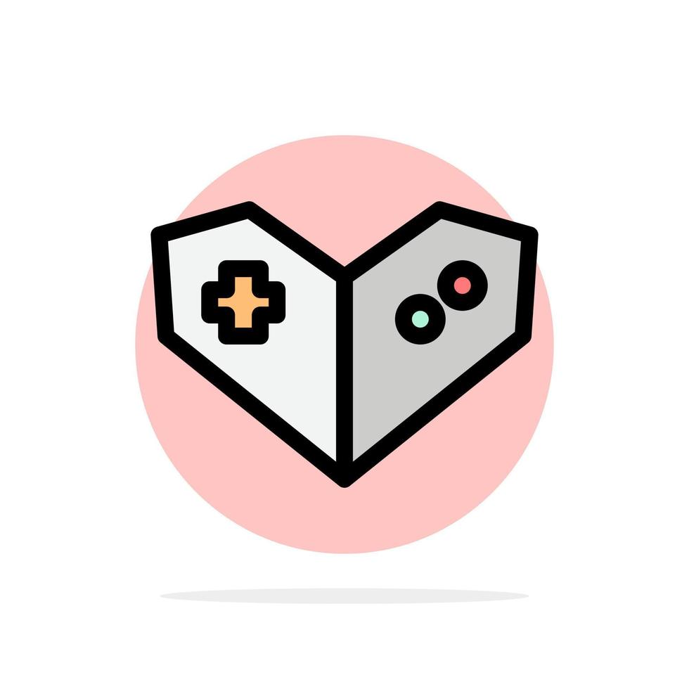 gamepad video gioco stazione di gioco astratto cerchio sfondo piatto colore icona vettore