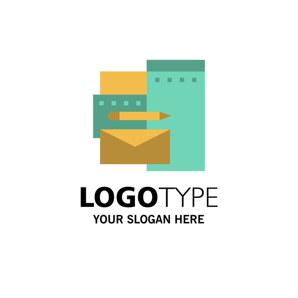 pubblicità il branding identità aziendale attività commerciale logo modello piatto colore vettore