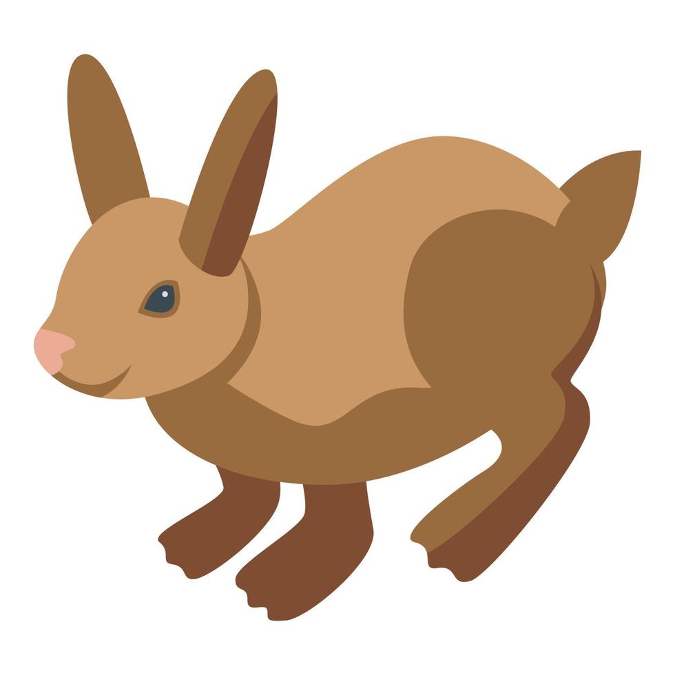 Pasqua coniglio icona isometrico vettore. carino coniglietto vettore
