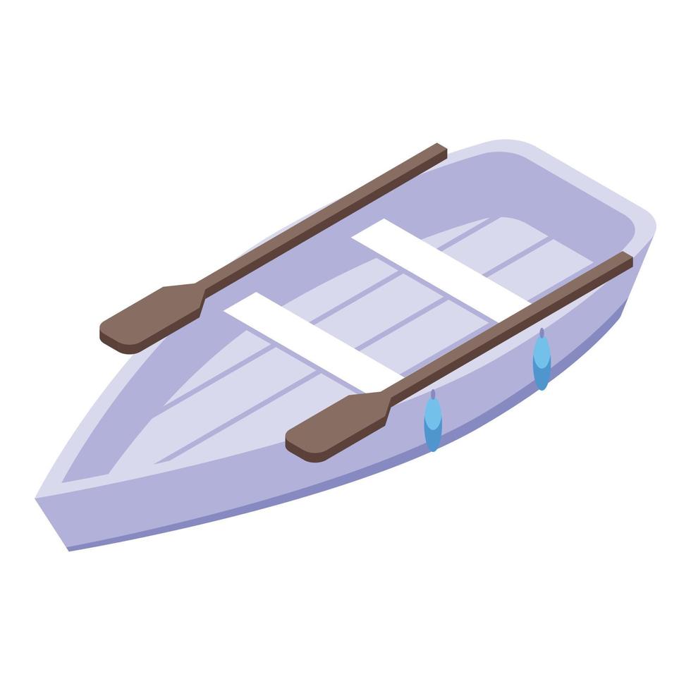 legna barca icona isometrico vettore. di legno nave vettore