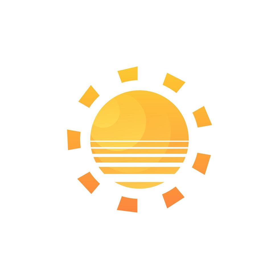 sole moderno icona. soleggiato cerchio forma. estate simbolo isolato vettore logo concetto su bianca sfondo