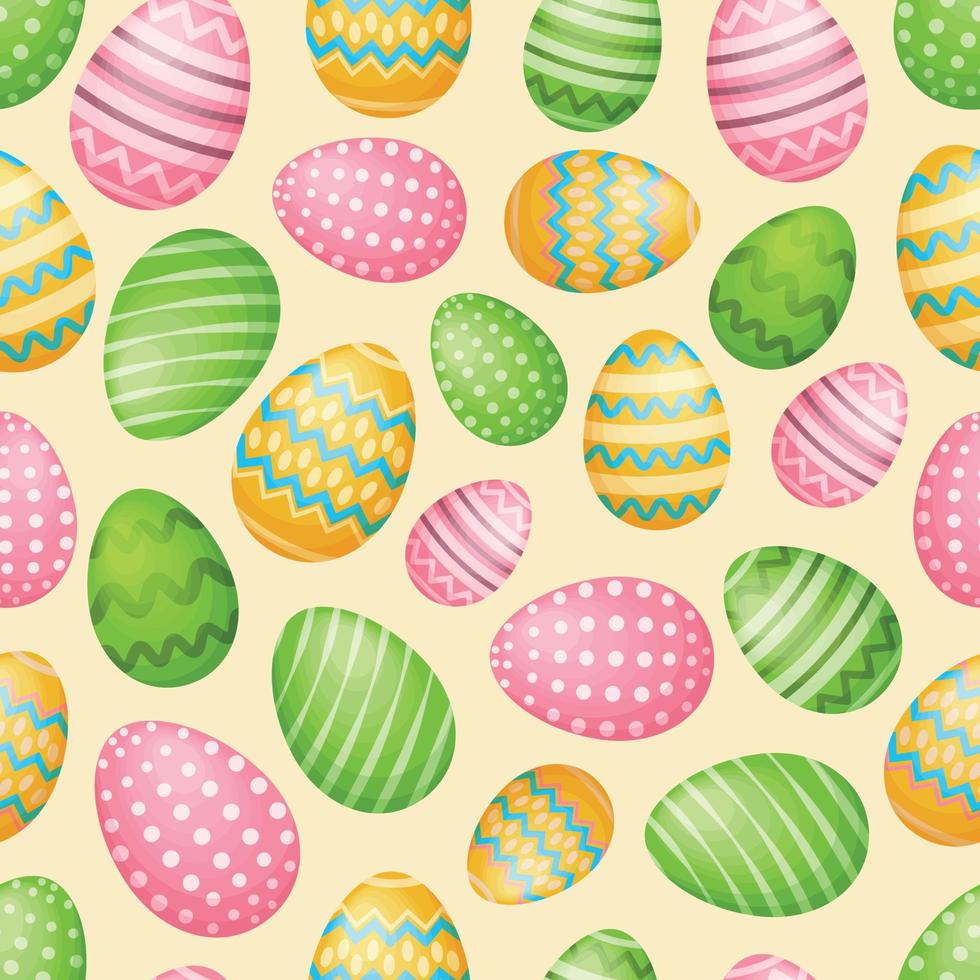 Pasqua modello. senza soluzione di continuità modello con il Immagine di Pasqua uova. festivo modello per Stampa e regalo involucro vettore illustrazione