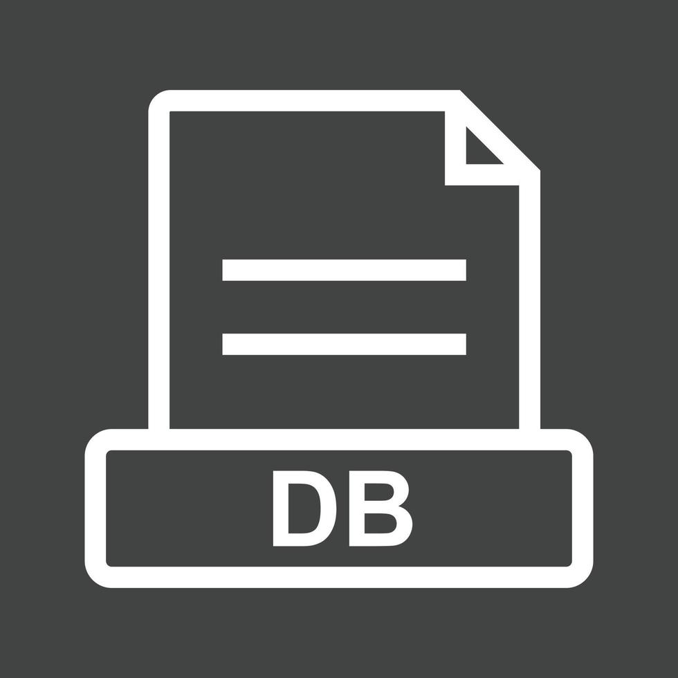 db linea rovesciato icona vettore