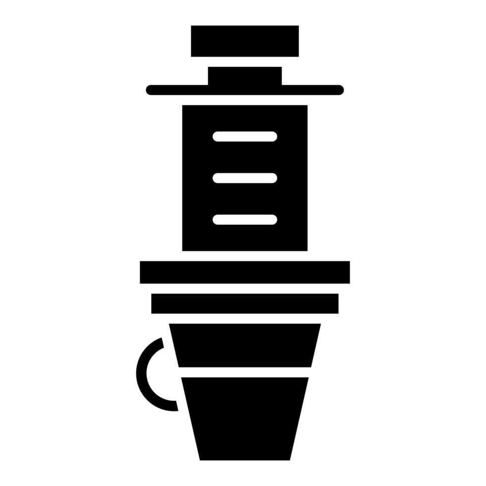 aeropress glifo icona vettore