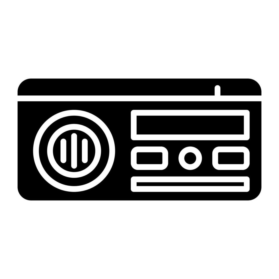 icona del glifo radiofonico vettore
