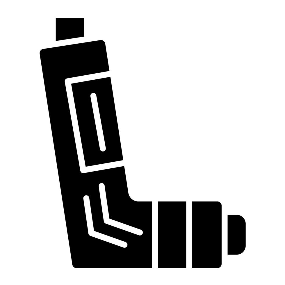 icona del glifo dell'inalatore vettore