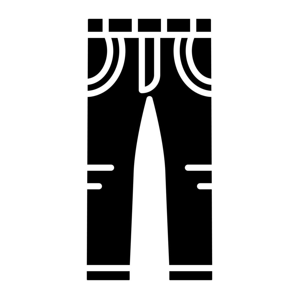 icona del glifo dei pantaloni vettore