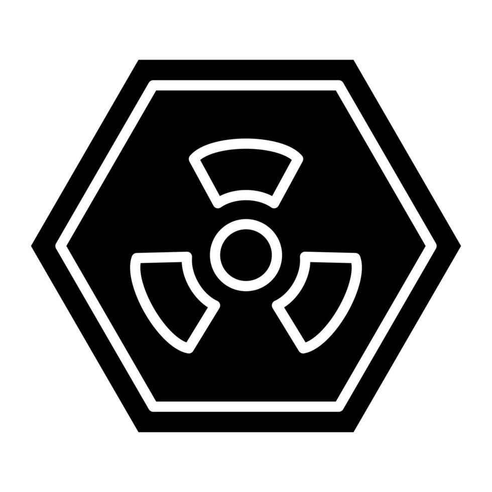 icona del glifo nucleare vettore