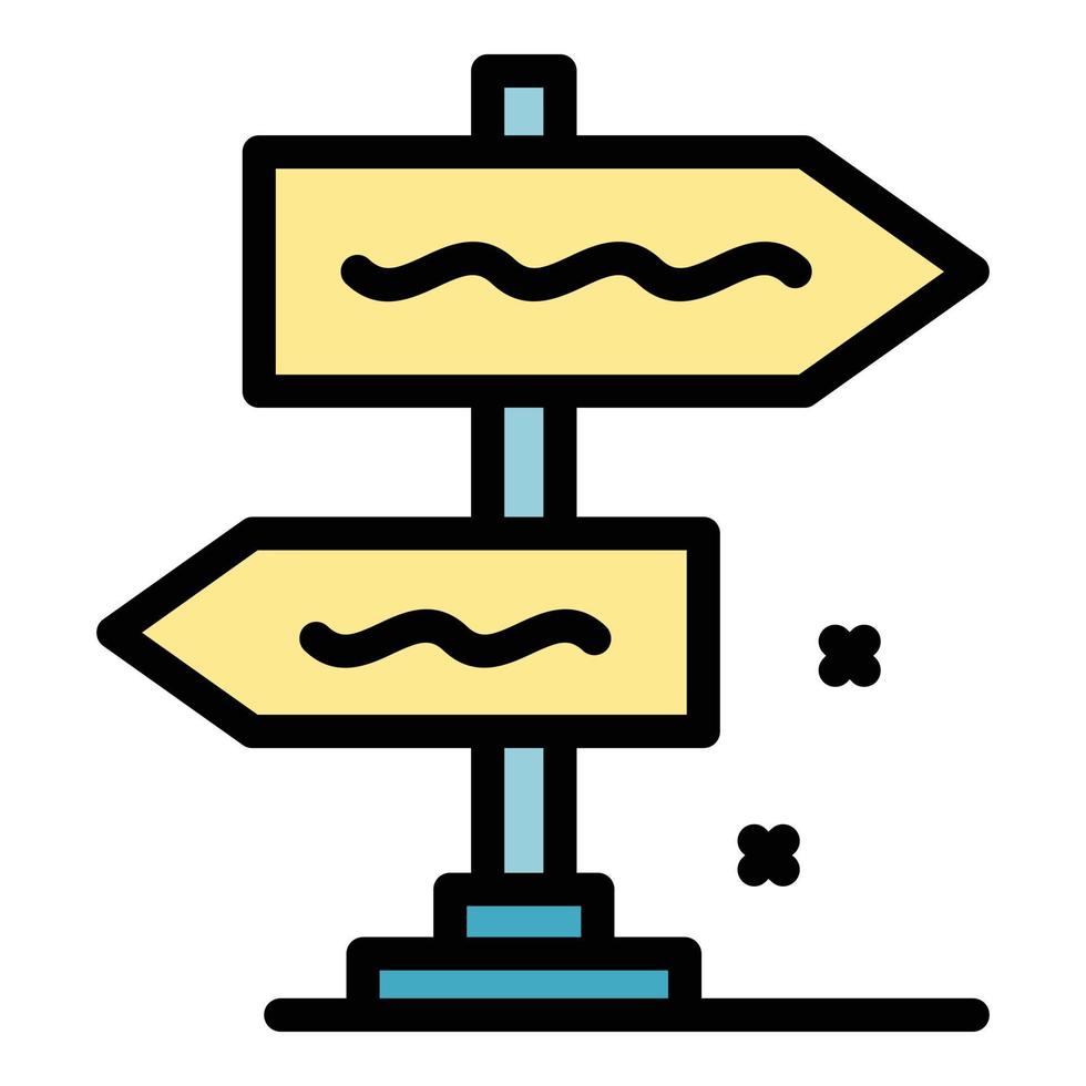 direzione pilastro icona colore schema vettore