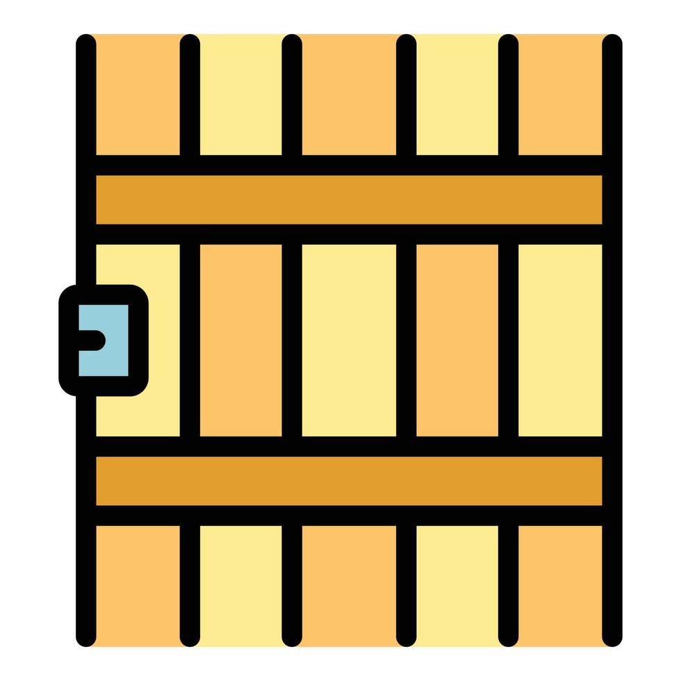 prigione cancello icona colore schema vettore