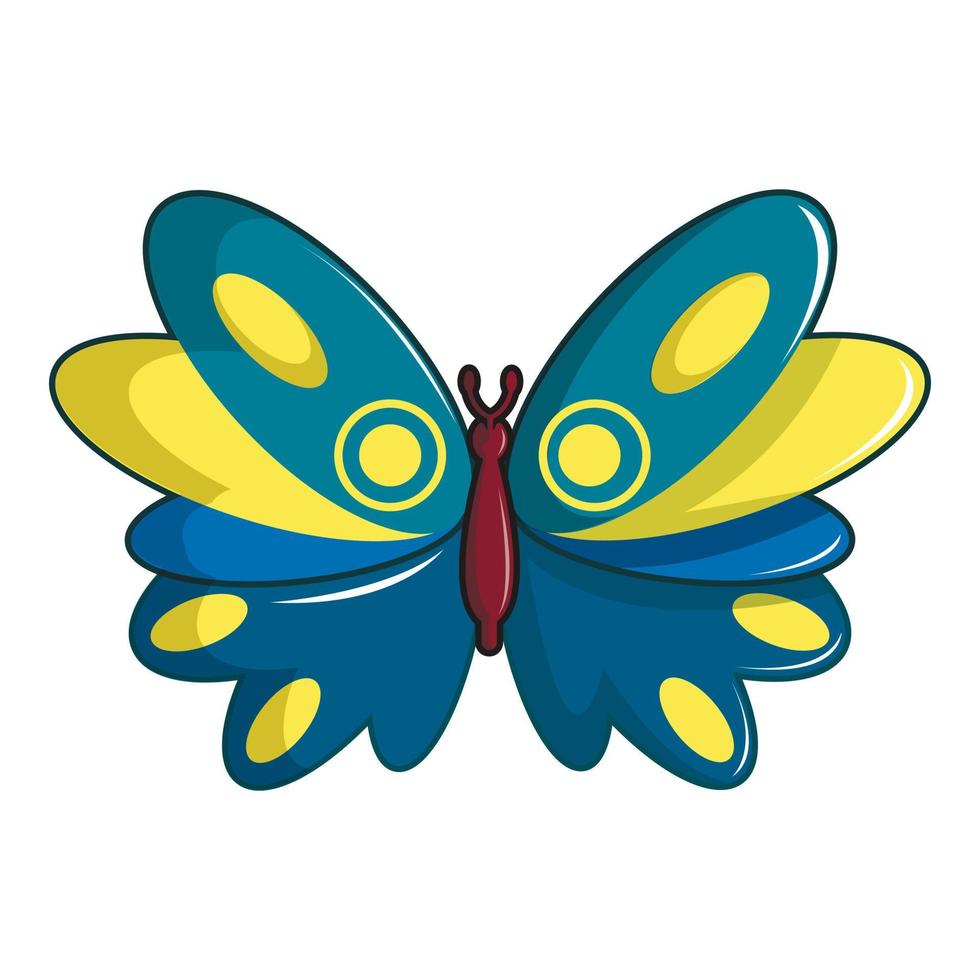 farfalla papilio zagreus icona, cartone animato stile vettore