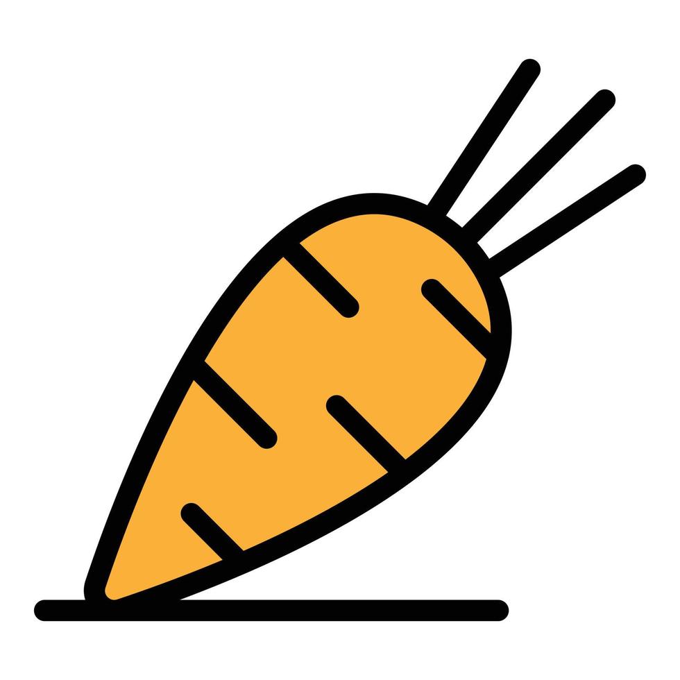 gustoso carota icona colore schema vettore