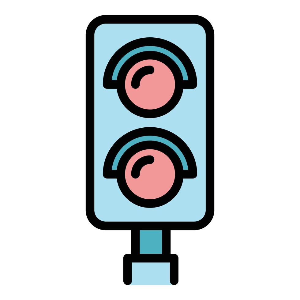 traffico luci icona colore schema vettore