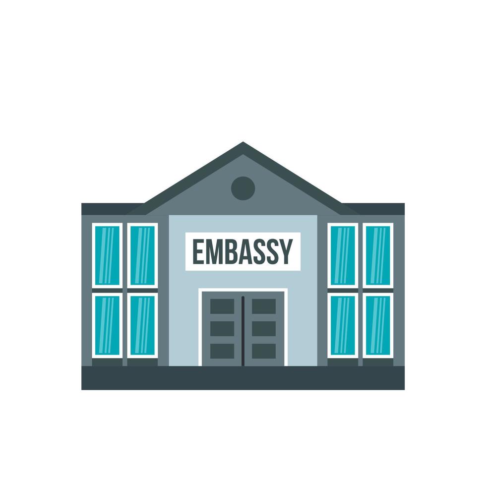 ambasciata icona, piatto stile vettore